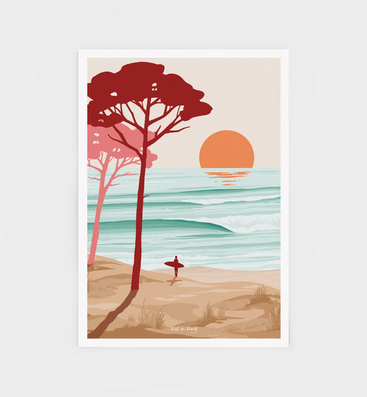 SUNSET IN LANDES