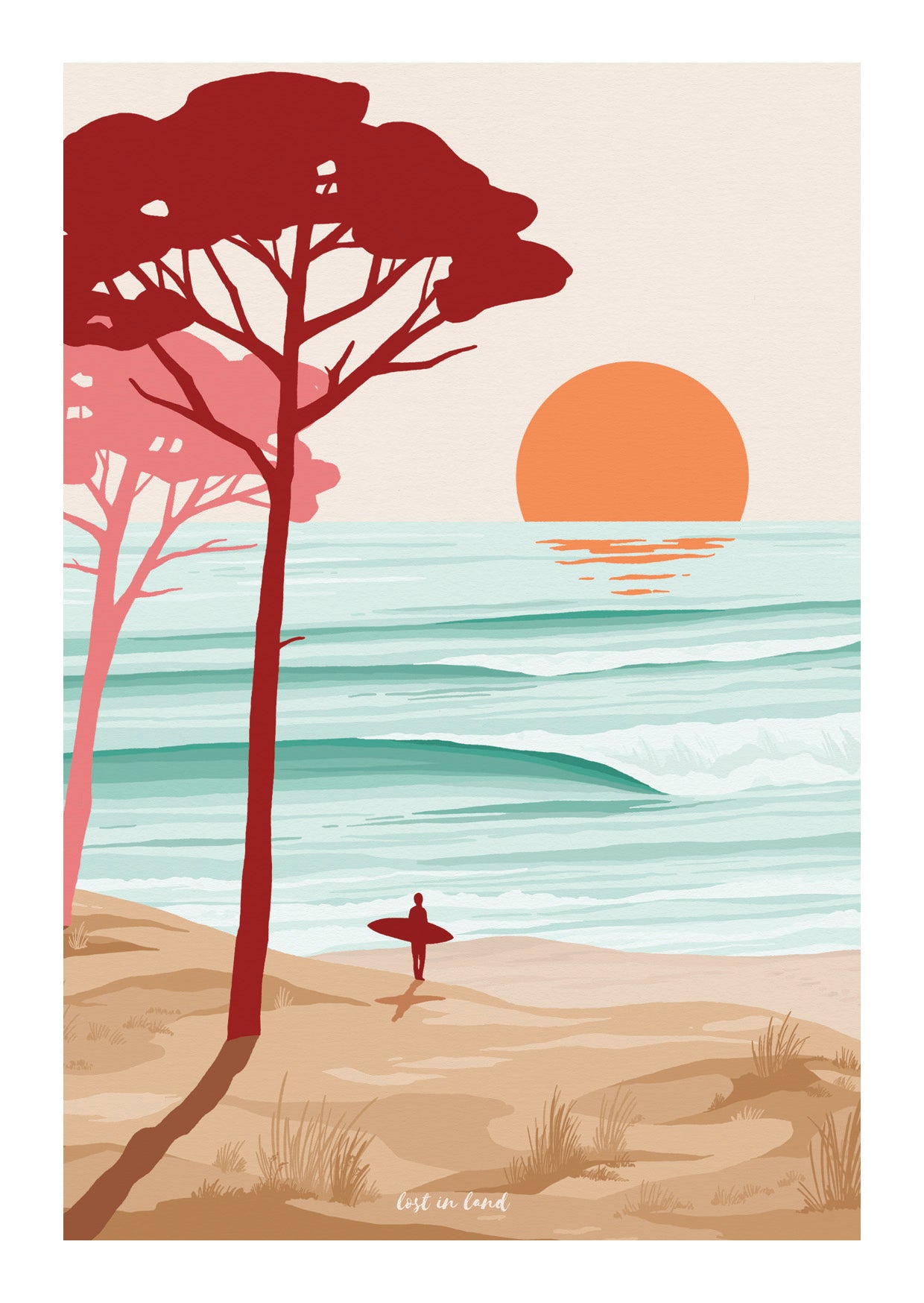 DUO DE CARTES COLORFUL PINE TREES