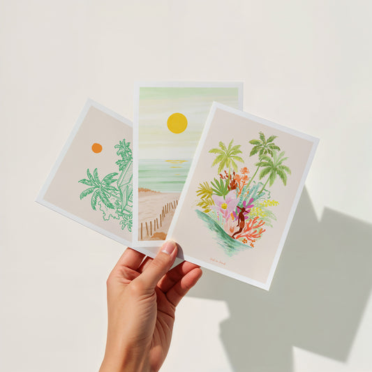 TRIO DE CARTES COLORFUL SUMMER